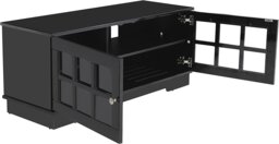 "Rackhams Hamilton Black Freestanding Traditional TV Cabinet with Storage Elegant Classic Design for Flat Screen TVs up to 55""" - thumbnail 5