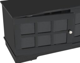 "Rackhams Hamilton Black Freestanding Traditional TV Cabinet with Storage Elegant Classic Design for Flat Screen TVs up to 55""" - thumbnail 6
