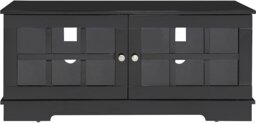 "Rackhams Hamilton Black Freestanding Traditional TV Cabinet with Storage Elegant Classic Design for Flat Screen TVs up to 55""" - thumbnail 3