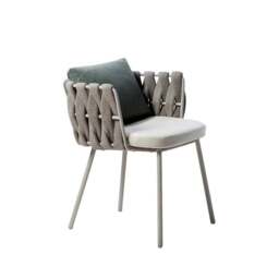 Rackhams Vallee Rattan Outdoor Dining Table Set, Table With Six Dining Chairs - Table 240cm (with 6 chairs) - Dark Grey Back Cushion + Light Grey Seat Cushion - Table 240cm (with 6 chairs) - thumbnail 1