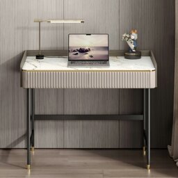 Rackhams Mateo Office Desk With Drawers, With Shelves - 100 x 60cm - thumbnail 3