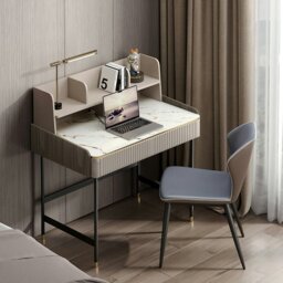 Rackhams Mateo Office Desk With Drawers, With Shelves - 100 x 60cm - thumbnail 2