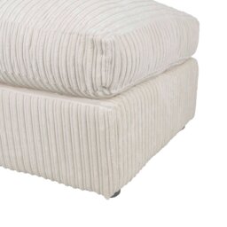 Rackhams Dylan Jumbo Cord Fabric Footstool in Cream - Cream - thumbnail 2