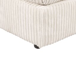 Rackhams Dylan Jumbo Cord Fabric Footstool in Cream - Cream - thumbnail 3