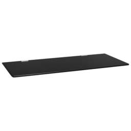 Rackhams Wall-mounted Urinal Privacy Screen Black 90x40 cm Tempered Glass - thumbnail 3