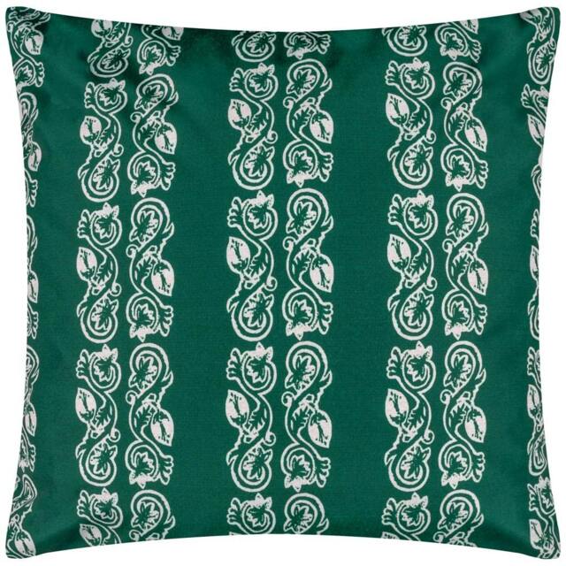 Rackhams Kalindi Stripe Outdoor Cushion Cover - Teal - 55cm x 55cm - Teal - 100% Polyester - image 1