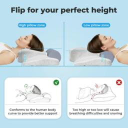 Rackhams Ergonomic Memory Foam Neck Pillow Support Bar for Cervical Pain Relief - thumbnail 4