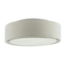 Rackhams Modern Flush Linen Fabric Ceiling Light Fitting with Diffuser Plate - thumbnail 2