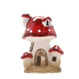 Rackhams Multi Toadstool Cottage with LED Light - thumbnail 1