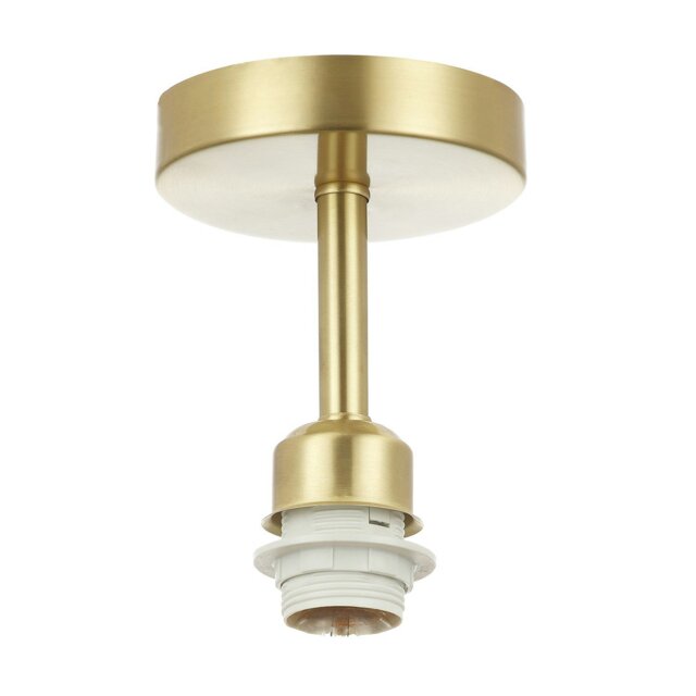 Rackhams Satin Brass Gold Plated Ceiling Light Fitting for Industrial Style Light Bulbs - image 1