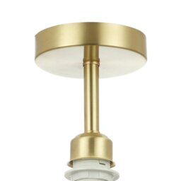 Rackhams Satin Brass Gold Plated Ceiling Light Fitting for Industrial Style Light Bulbs - thumbnail 2