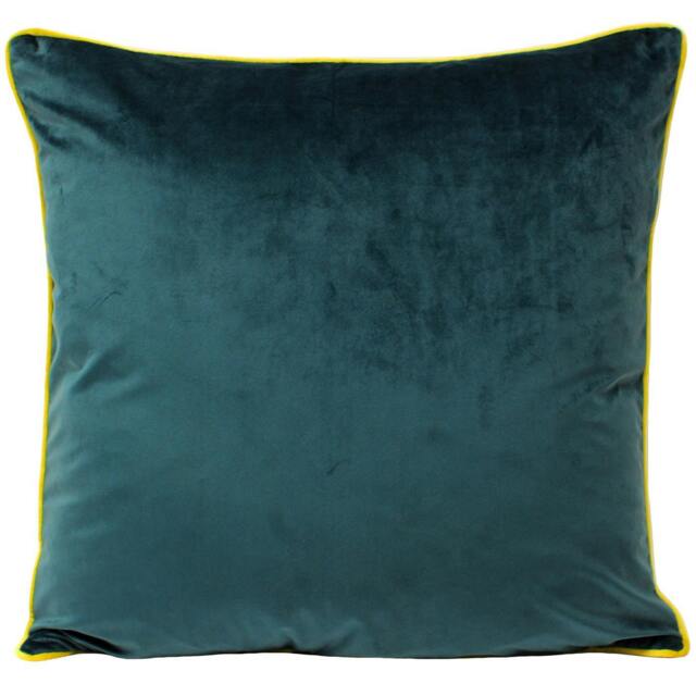 Rackhams Meridian Cushion Cover - Teal/Yellow - 55x55cm - Teal/Yellow - 100% Polyester