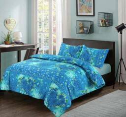 Rackhams Jasmin Teal Duvet Cover Set - King - thumbnail 1