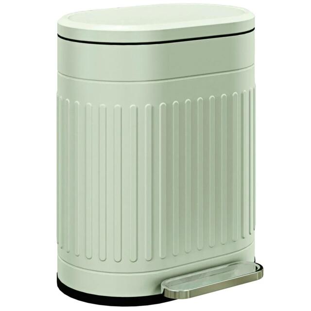 Rackhams 20L Metal Kitchen Bin, with Soft-Close Lid - Light Green