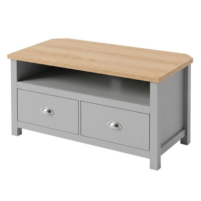 Rackhams Corner TV Stand Small TV Cabinet with Storage Drawer Entertainment Unit - image 1