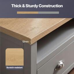 Rackhams Corner TV Stand Small TV Cabinet with Storage Drawer Entertainment Unit - thumbnail 6