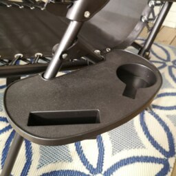 Rackhams Black Multi Position Textoline Zero Gravity Garden Relaxer Chair Lounger - SunLoungers - thumbnail 6