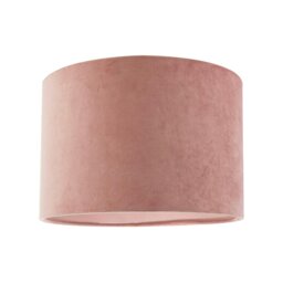 Rackhams Soft Velvet Blush Pink Fabric Round Lamp Shade for Table or Pendant