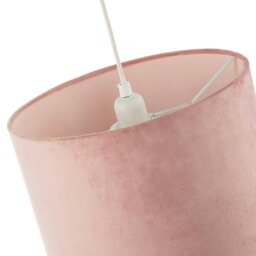 Rackhams Soft Velvet Blush Pink Fabric Round Lamp Shade for Table or Pendant - thumbnail 5