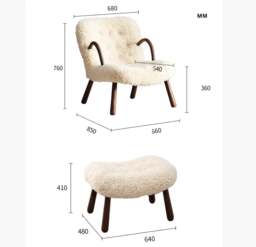 Rackhams Philip Arc Armchair And Ottoman, Boucle - NO Footstool - thumbnail 6