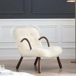Rackhams Philip Arc Armchair And Ottoman, Boucle - NO Footstool - thumbnail 4