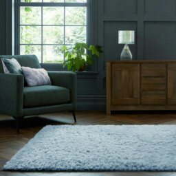Rackhams Montana Fluffy Rug - 160 x 230 - Seafoam - thumbnail 1