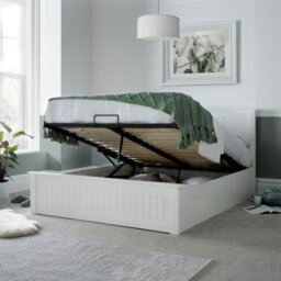 Rackhams Dawson White Wooden Ottoman Bed - King Size