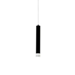 Rackhams Carbon Black LED Pendant Lamp 1X5W Eye Catching Contemporary Cylindrical Lights With Built In Low Consumption Light Source - thumbnail 2