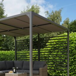 Rackhams Aluminium Pergola with Sliding Roof in Grey - 3m x 3m - thumbnail 6