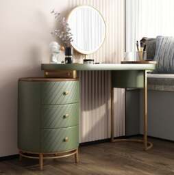 Rackhams Tandy Dressing Table With LED Mirror, White,  Makeup Vanity - With Stool - Black - Dressing Table With Stool - thumbnail 4