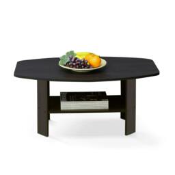 Rackhams Simple Design Coffee Table, Dark Walnut Modern Easy-Assembly Design For Living Room (Walnut) - thumbnail 2