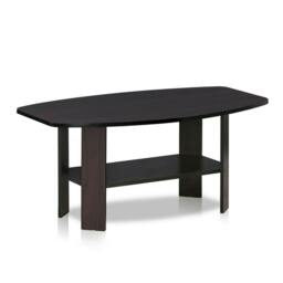 Rackhams Simple Design Coffee Table, Dark Walnut Modern Easy-Assembly Design For Living Room (Walnut) - thumbnail 4