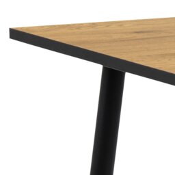 Rackhams Wilma Small Dining Table in Oak & Black Legs - Black - No - Brown - thumbnail 4