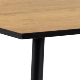 Rackhams Wilma Small Dining Table in Oak & Black Legs - Black - No - Brown - thumbnail 6