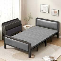 Rackhams Grey Portable Folding Guest Bed