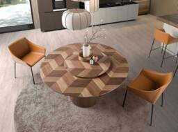 Rackhams Round walnut dining table 1130