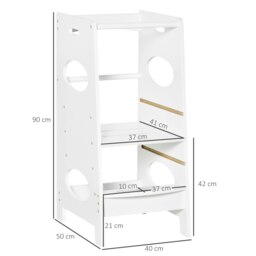 Rackhams Kids Step Stool Toddler Kitchen Stool w/ Adjustable Standing Platform - thumbnail 5