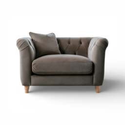 Rackhams Soho Armchair - Velvet Mushroom - thumbnail 3