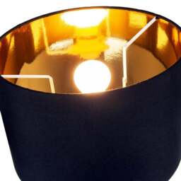 "Rackhams Contemporary Black Cotton 12"" Table/Pendant Lamp Shade with Shiny Golden Inner" - thumbnail 4