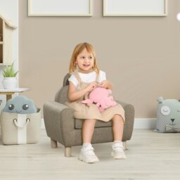 Rackhams Kids Sofa Toddler Chair Children Armchair Ear Modeling for Bedroom Brown