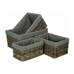 Rackhams Grey Scandi Storage Basket With Grey Lining - Small - thumbnail 6