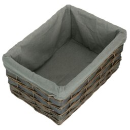 Rackhams Grey Scandi Storage Basket With Grey Lining - Small - thumbnail 5