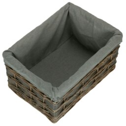 Rackhams Grey Scandi Storage Basket With Grey Lining - Small - thumbnail 4