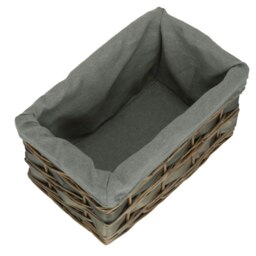 Rackhams Grey Scandi Storage Basket With Grey Lining - Small - thumbnail 1