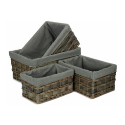 Rackhams Grey Scandi Storage Basket With Grey Lining - Small - thumbnail 2