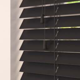 Rackhams Onyx Smooth Finish Faux Wood Venetian Blinds with Strings  (130cm drop) - 250cm - thumbnail 3