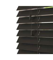 Rackhams Onyx Smooth Finish Faux Wood Venetian Blinds with Strings  (130cm drop) - 250cm - thumbnail 1