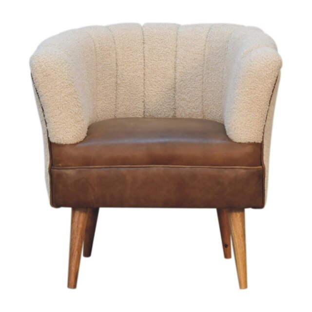 Rackhams Boucle Cream Buffalo Armchair - image 1