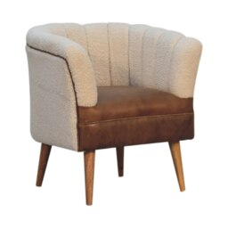Rackhams Boucle Cream Buffalo Armchair - thumbnail 3