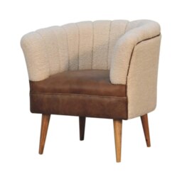 Rackhams Boucle Cream Buffalo Armchair - thumbnail 2